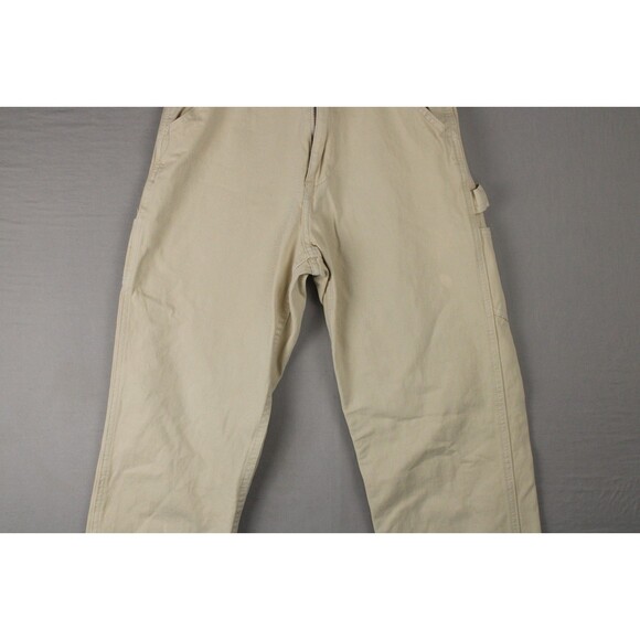 J Galt Denim Women's Beige Carpenter Pants Size Medium Straight Leg Casual Fall - Picture 7 of 15
